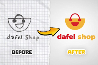 convert your sketch logo from paper to digital vector