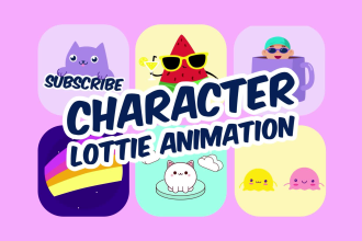 create lottie animation for your character
