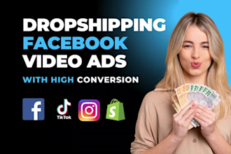 create shopify facebook video ads and dropshipping videos