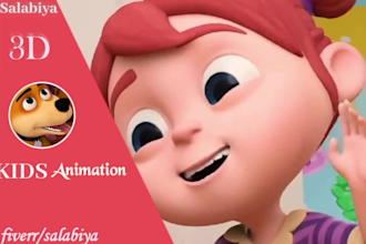 create 3d animation for kids and 3d animation music video