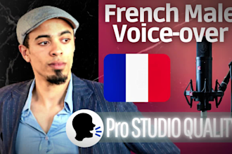 record your professional deep french male voice over
