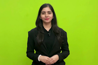 be your spokesperson for custom green screen videos