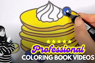 record myself coloring one of your coloring book pages for social and amazon ads