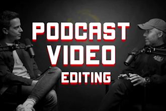 do podcast video editing with motion graphics video