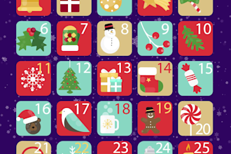 create an advent calendar animation video