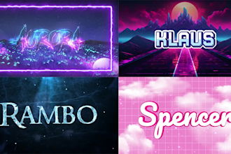 custom gaming intro for youtube and twitch, overlays and logo animation