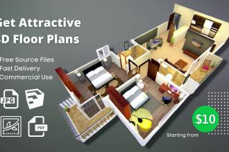 make 3d floor plans for residential and commercial building