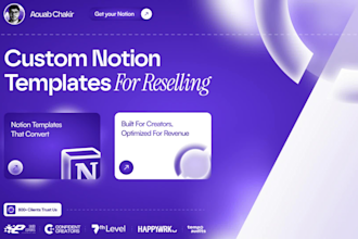 build custom notion templates for business and personal use