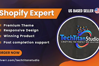 setup profitable shopify website or shopify store design