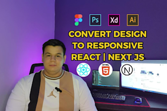 convert figma design to react website, figma to react responsive tailwind