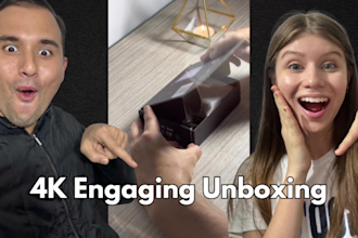 create engaging unboxing ugc video in 4k for reels or tiktok