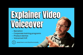 record an american male voice over for your explainer video