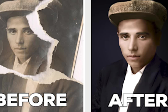 do photo restoration, repair and colorize