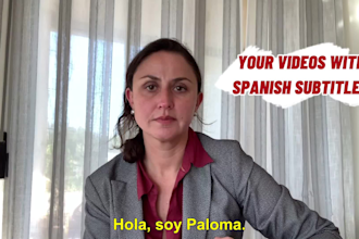 translate your video and add spanish or english subtitles or captions