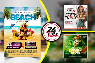 design captivating event flyer and poster in 24 hours