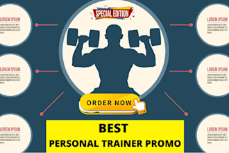 make online personal trainer and nutritionist promo video