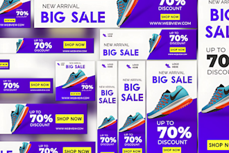 create animated gif banners, web banner ads, and google ads