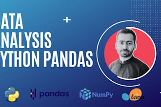 do statistical data analysis using python, pandas, r and stata