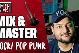 mix and master your rock, pop punk song