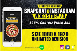 create unique snapchat video story ads, instagram reels