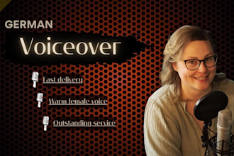 produce a female voice over for your explaning video