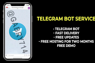 create your custom and high quality telegram bot