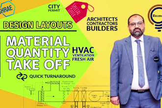 do hvac design, load calculation, boq for city permits