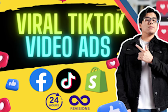 create viral tik tok video ads, facebook video ads for dropshipping products