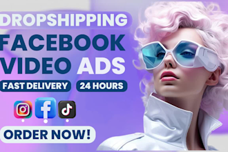 create viral dropshipping facebook video ads, shopify ads