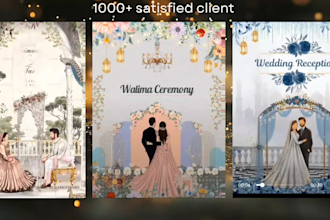 do wedding animated video or wedding invitations card