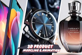 do 3d product animation video, 3d animation, cgi 3d industrial video