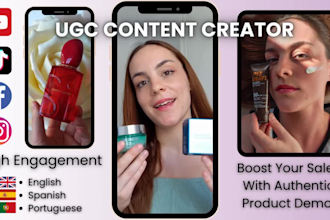 create ugc content in english, spanish and portuguese