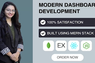 develop a dashboard using react, next js, and node js