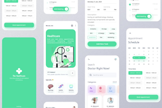 do mobile app ux ui design and clickable protoype in figma