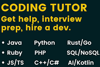 teach java, python, sql, rust, php and c sharp programming