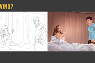 colour your black and white line drawing