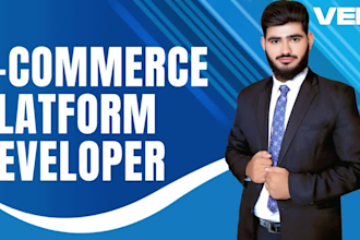 build a responsive full stack shopify style ecommerce website or online store