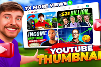 design attractive youtube thumbnail design in 3hrs
