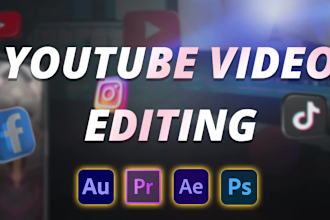 do professional youtube video editing in premiere pro and after effects