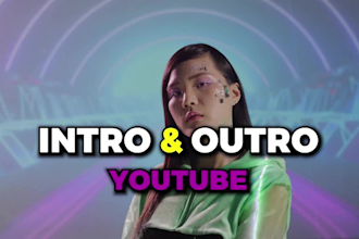 make a youtube podcast intro outro video, and video opener