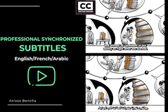 add professional subtitles in english, arabic, or french