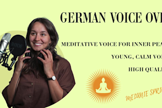 record a warm female voice over