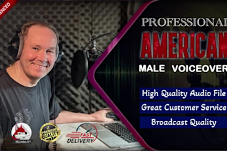 record an american english male voiceover