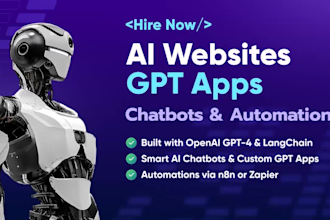 build custom ai website, gpt app, chatbot, or smart ai agent