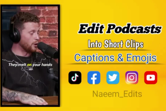 edit your podcast into short form video clips
