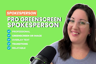 be your ugc greenscreen video spokesperson