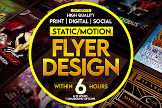 do elegant event flyer design in 12 hours