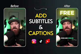 add subtitles social media captions on youtube shorts insta reels tiktok videos