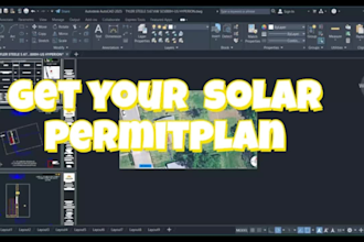 design solar permit plan on autocad