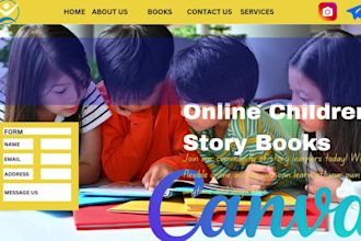 create canva personal business website, canva landing page using canva pro